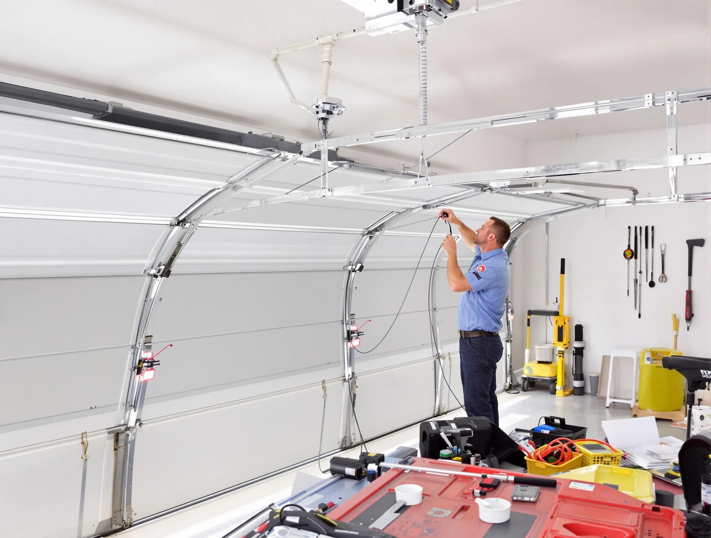 Garage door cable repair service by Cranston Garage Door Repair in Cranston