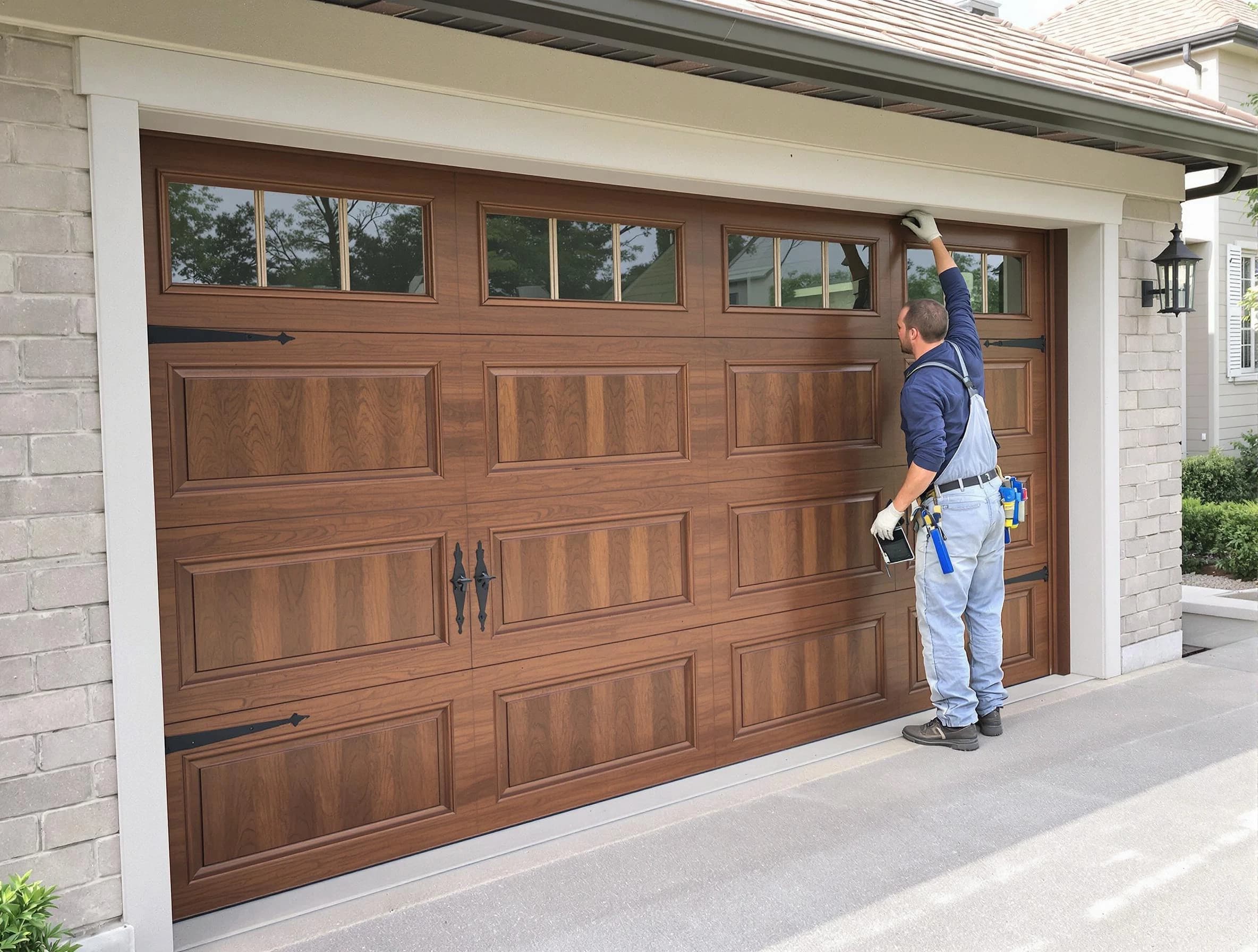 Custom garage door showcase by Cranston Garage Door Repair in Cranston