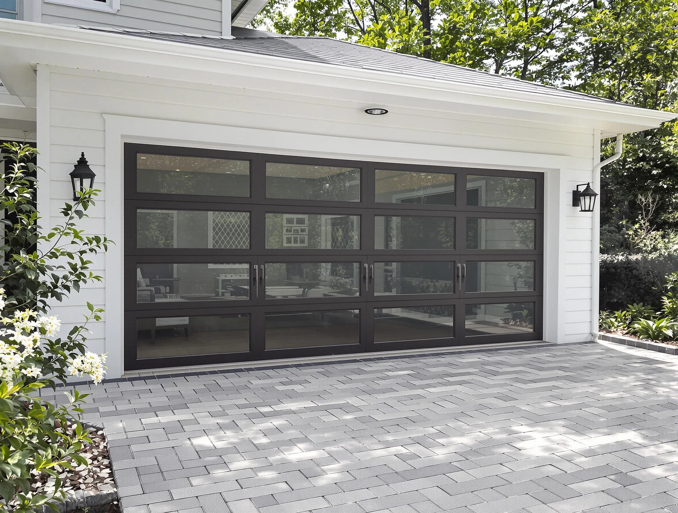 Cranston Garage Door Repair design specialist presenting custom garage door options to Cranston homeowner