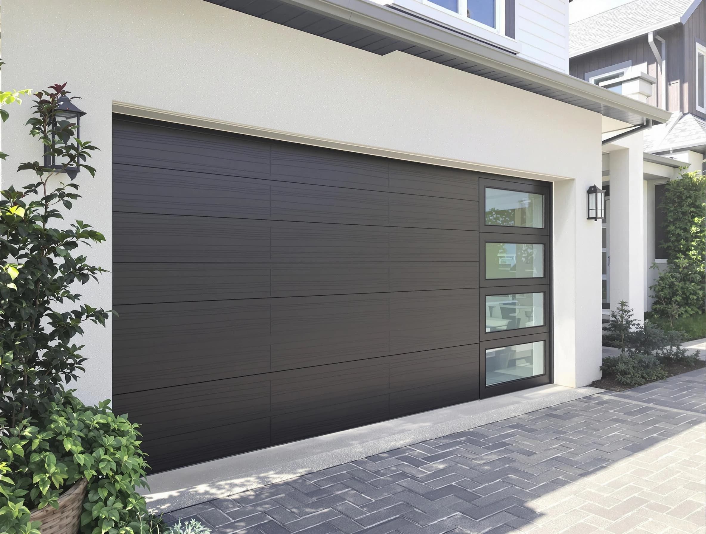 Custom garage door installation by Cranston Garage Door Repair in Cranston
