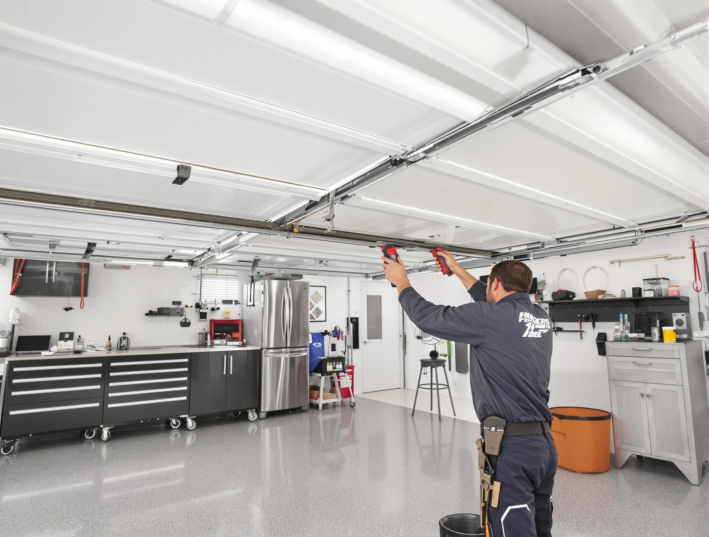Overhead garage door repair service by Cranston Garage Door Repair in Cranston
