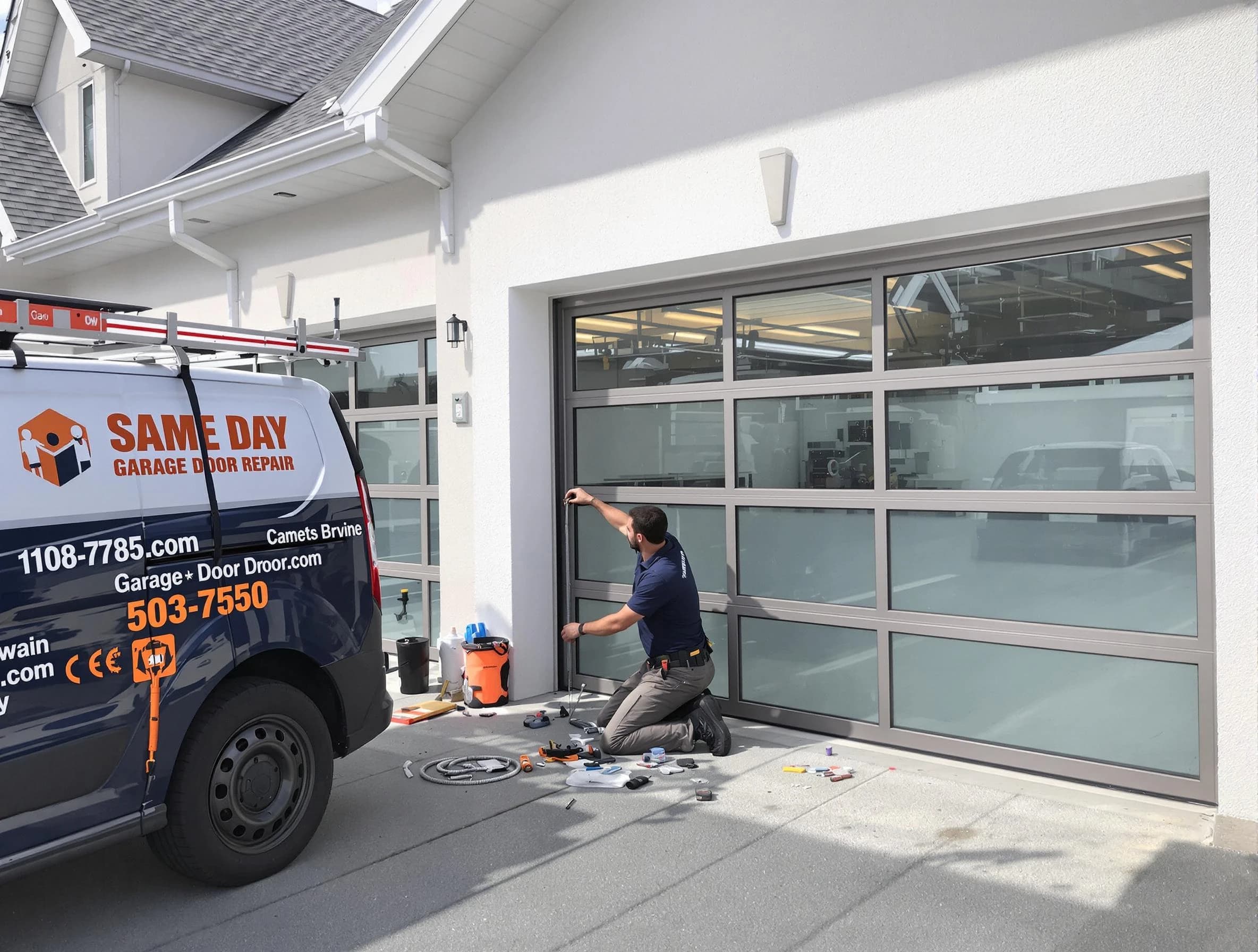 Same-day garage door repair service by Cranston Garage Door Repair in Cranston
