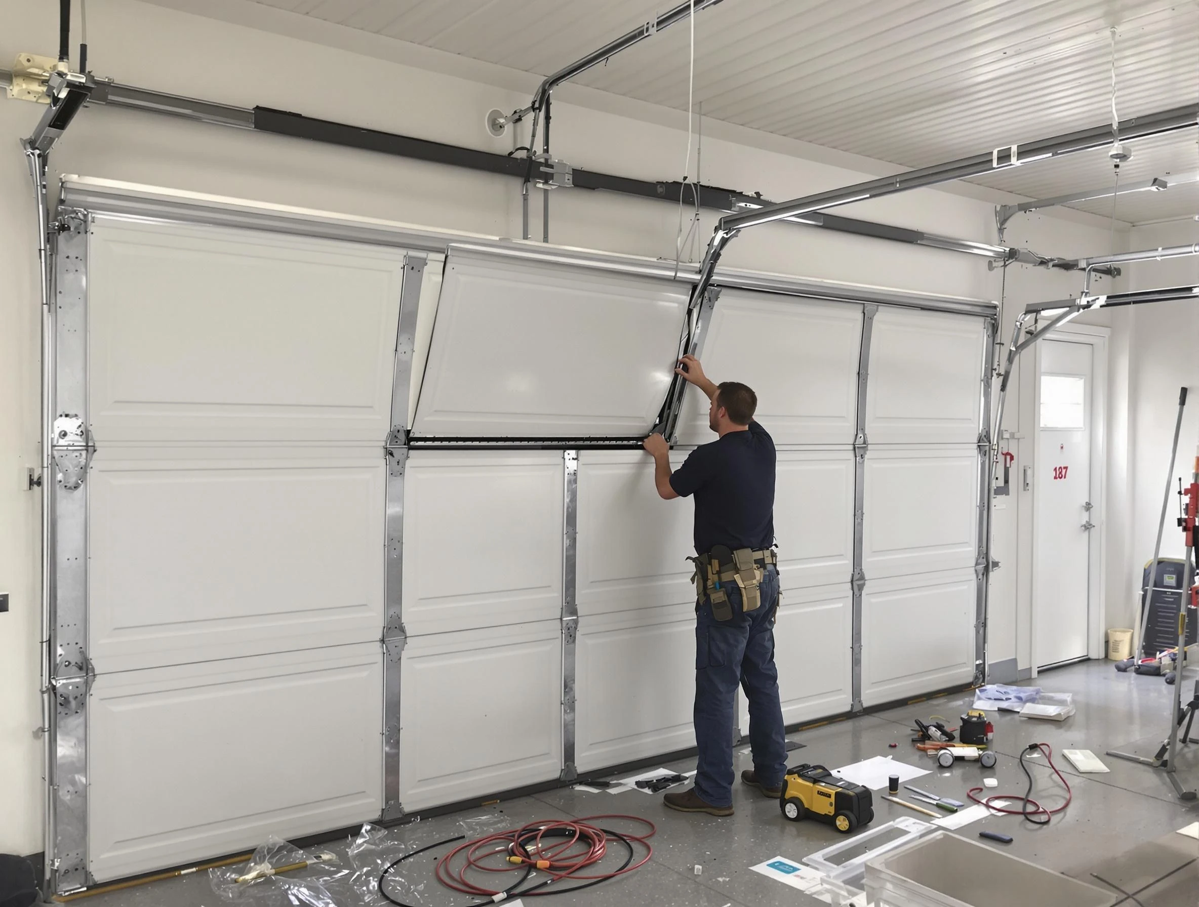 Garage Door Section Replacement in Cranston