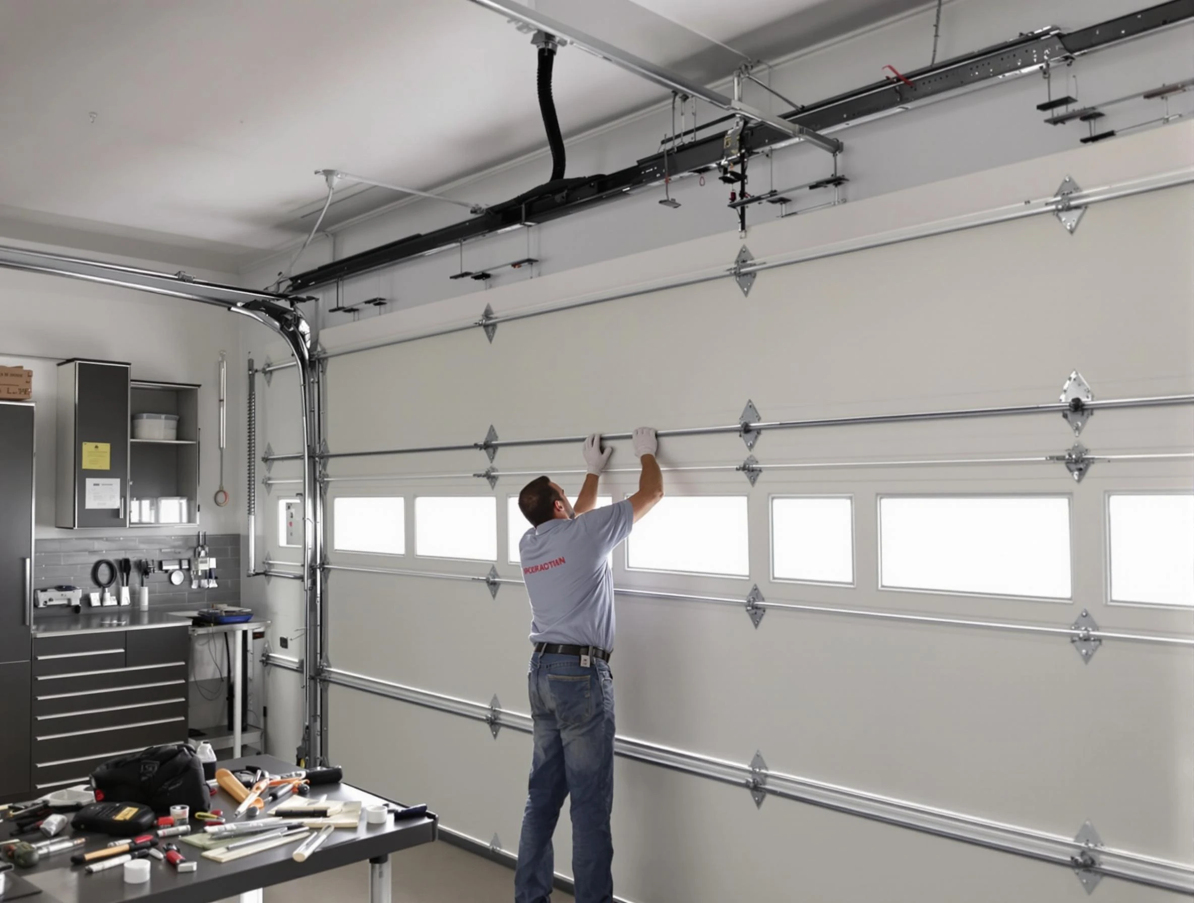 Garage Door Track Repair in Cranston