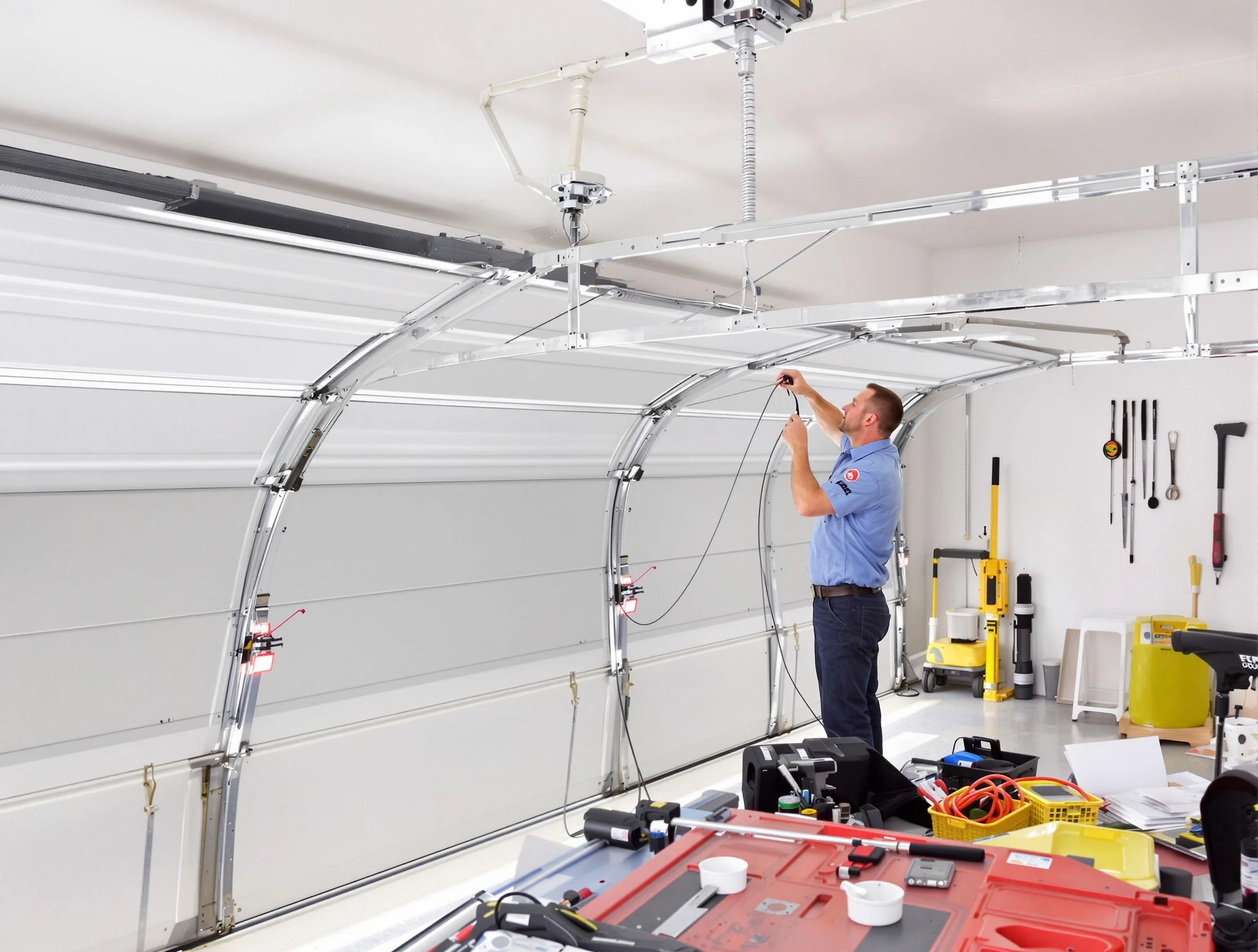 Garage door cable repair service by Cranston Garage Door Repair in Cranston
