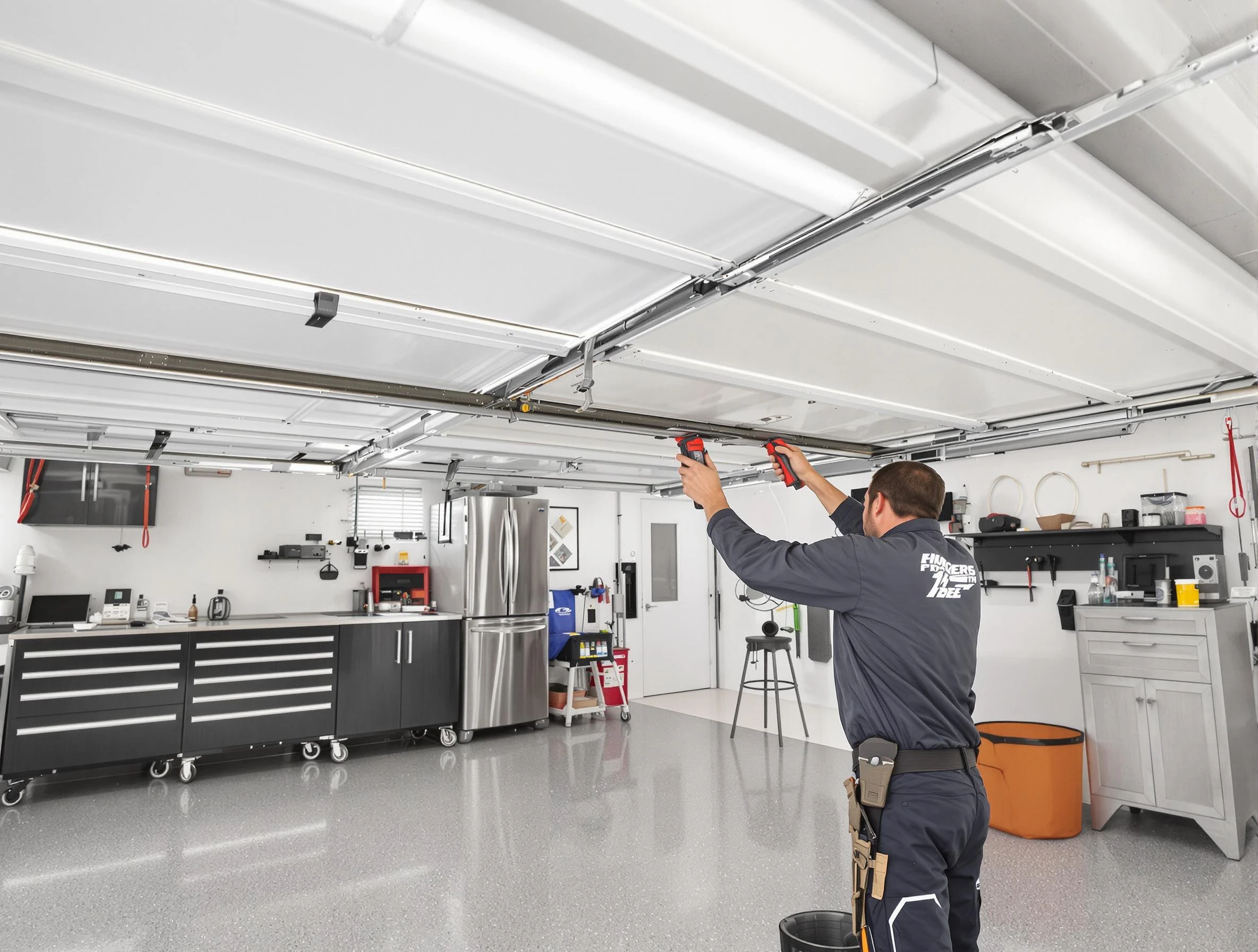 Overhead garage door repair service by Cranston Garage Door Repair in Cranston