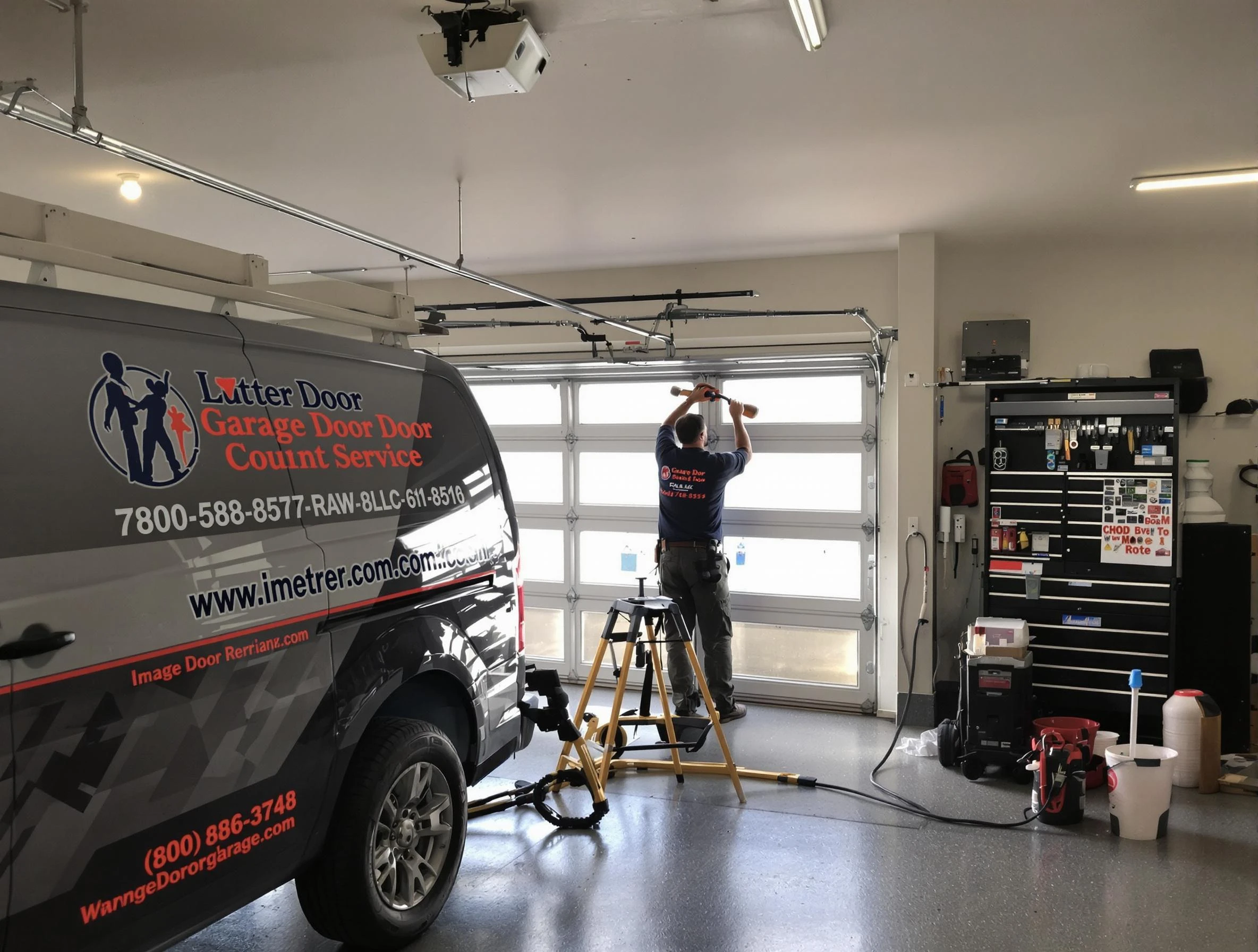Cranston Garage Door Repair rapid response team performing same-day repair in Cranston