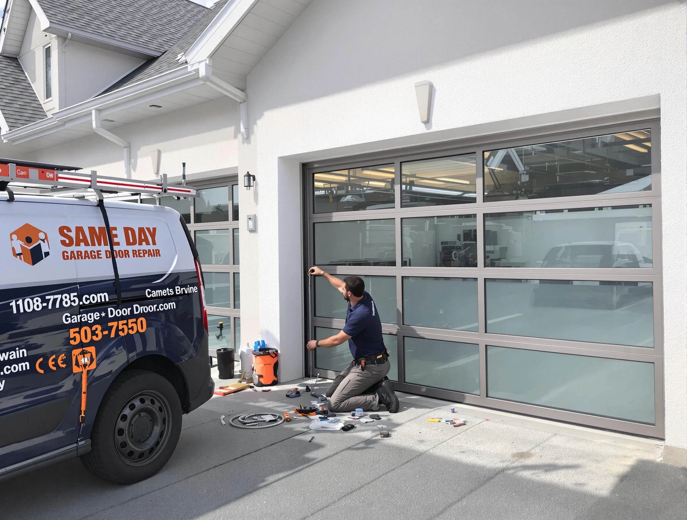 Same-day garage door repair service by Cranston Garage Door Repair in Cranston